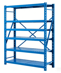 Blue thick-tube heavy-duty vertical storage shelf